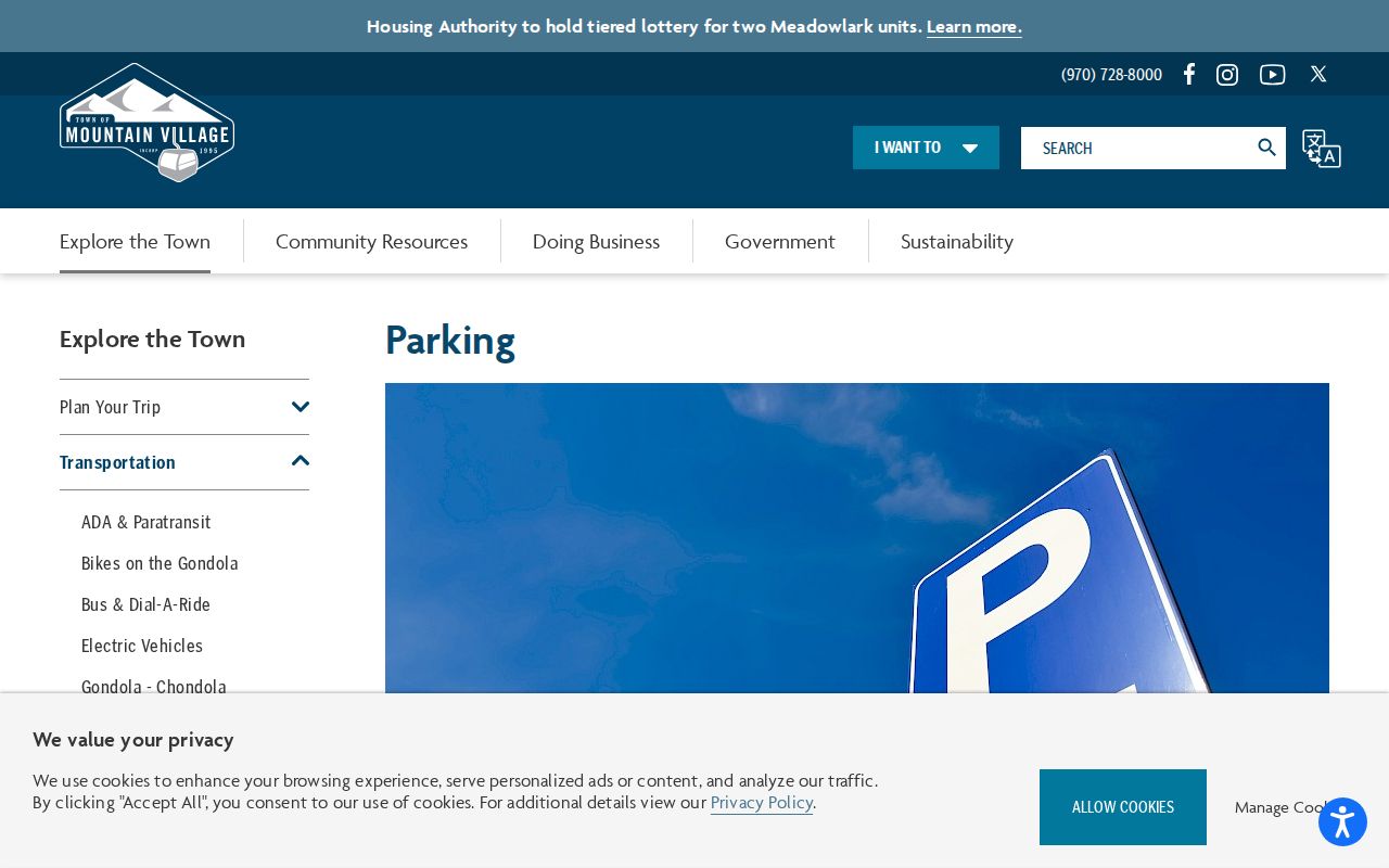 Mountain Village court docket parking payment and contest information