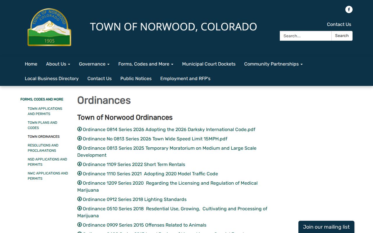 Norwood court docket traffic code ordinance archive