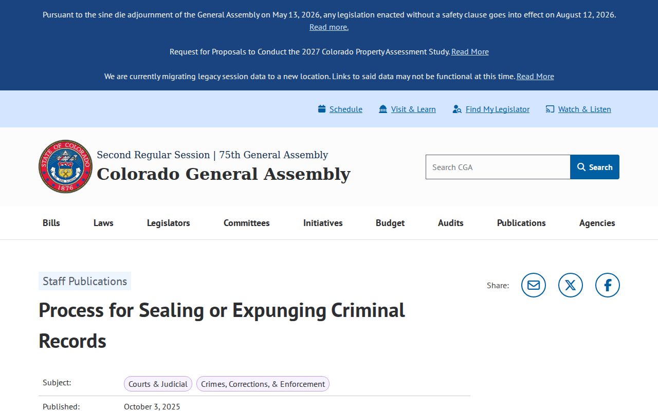 San Miguel County criminal dockets sealing and expungement overview