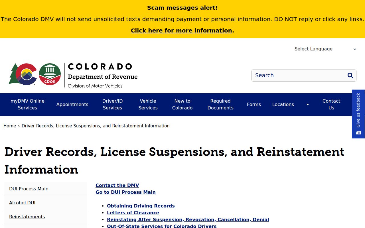 San Miguel County traffic court record and Colorado driver record distinction